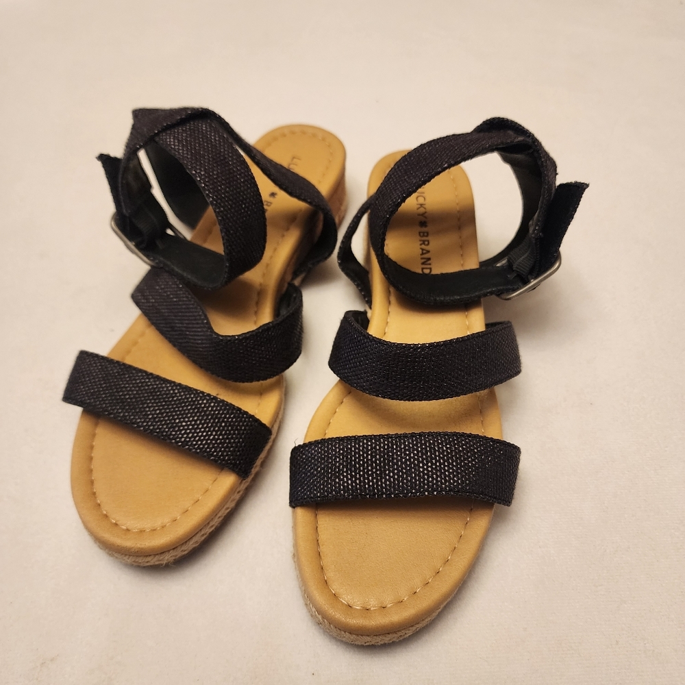 Lucky Brand Espadrilles Wedge Strappy Sandals Size 9 - Picture 4 of 8